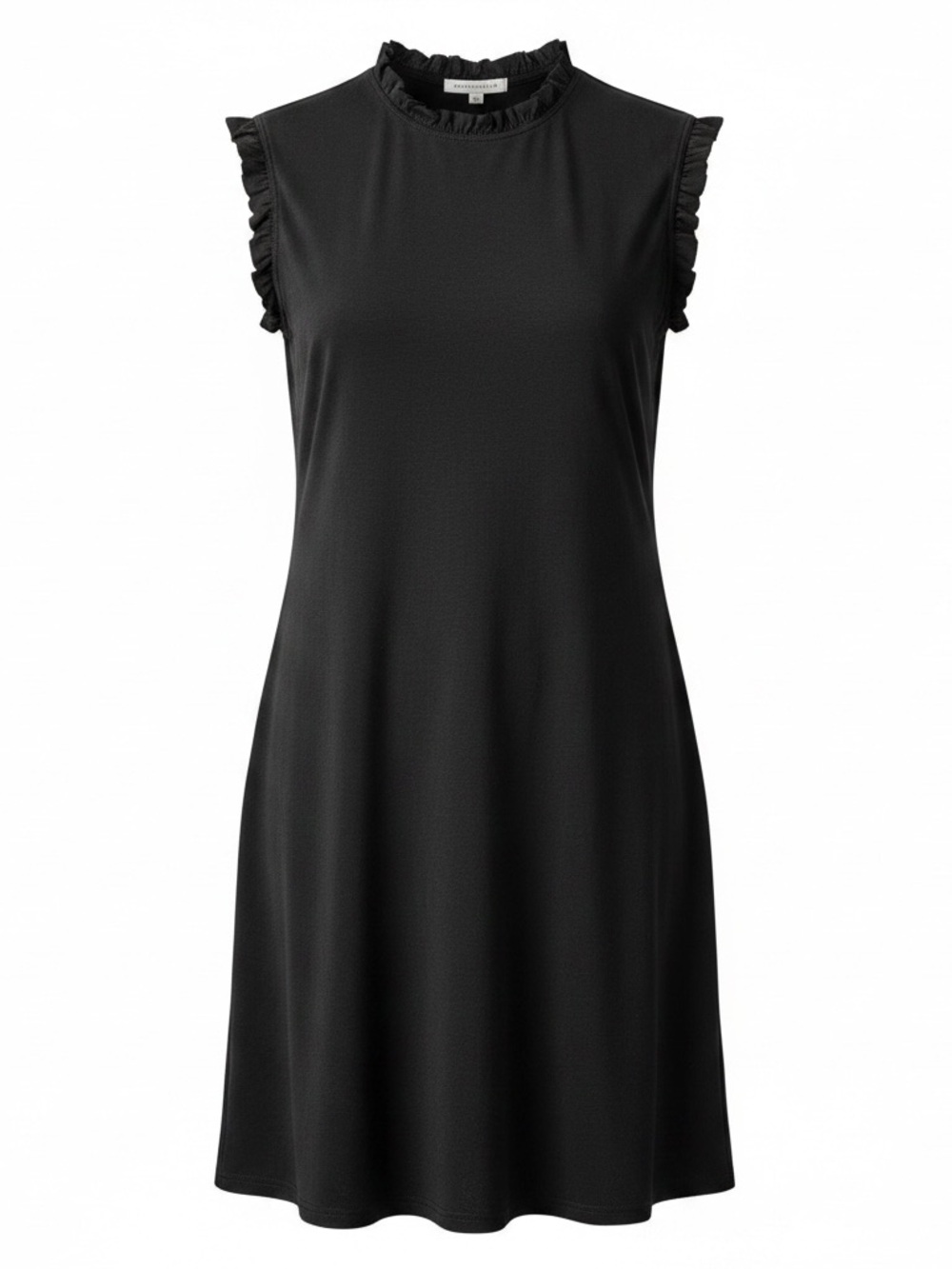Tash + Sophie Party Business Casual Black Ruffled Neck Sleeveless Dress Size L